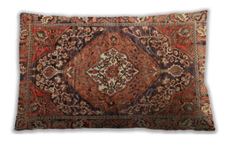 Traditional Classic Rectangular Tomato Red Lumbar Throw Pillow, 13 inch by 19 inch, lbtr2958