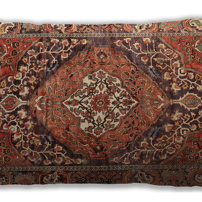 Traditional Classic Rectangular Tomato Red Lumbar Throw Pillow, 13 inch by 19 inch, lbtr2958