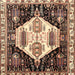 Square Traditional Bakers Brown Persian Rug, tr2959