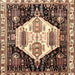 Round Machine Washable Traditional Bakers Brown Rug, wshtr2959