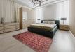 Machine Washable Traditional Red Rug in a Bedroom, wshtr295