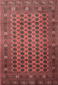 Machine Washable Traditional Red Rug, wshtr295