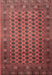 Machine Washable Traditional Red Rug, wshtr295