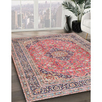 Traditional Cherry Red Medallion Rug, tr2962