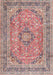 Traditional Cherry Red Medallion Rug, tr2962