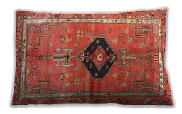 Traditional Classic Rectangular Mango Orange Lumbar Throw Pillow, 13 inch by 19 inch, lbtr2963