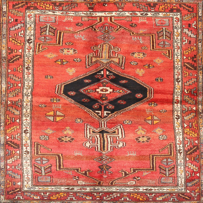 Square Traditional Mango Orange Persian Rug, tr2963