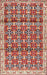 Machine Washable Traditional Fire Brick Red Rug, wshtr2966