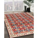 Traditional Fire Brick Red Persian Rug in Family Room, tr2966