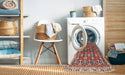 Machine Washable Traditional Fire Brick Red Rug in a Washing Machine, wshtr2966