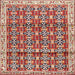 Square Traditional Fire Brick Red Persian Rug, tr2966