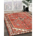 Machine Washable Traditional Tangerine Pink Rug in a Family Room, wshtr2967