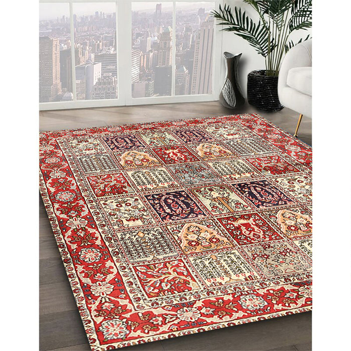 Machine Washable Traditional Brown Rug in a Family Room, wshtr2968