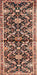 Machine Washable Traditional Tangerine Pink Rug, wshtr2969