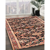 Traditional Tangerine Pink Animal Rug, tr2969