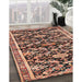 Traditional Tangerine Pink Animal Rug in Family Room, tr2969