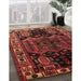 Traditional Saffron Red Persian Rug in Family Room, tr296