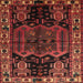 Square Traditional Saffron Red Persian Rug, tr296