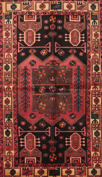 Machine Washable Traditional Saffron Red Rug, wshtr296