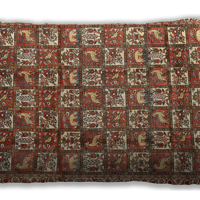 Traditional Classic Rectangular Tomato Red Lumbar Throw Pillow, 13 inch by 19 inch, lbtr2970