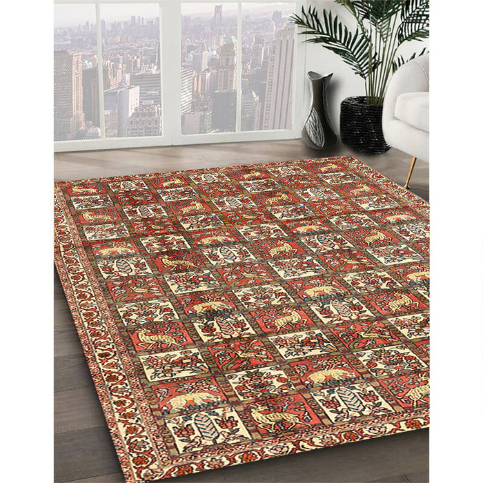 Traditional Red Persian Rug in Family Room, tr2970