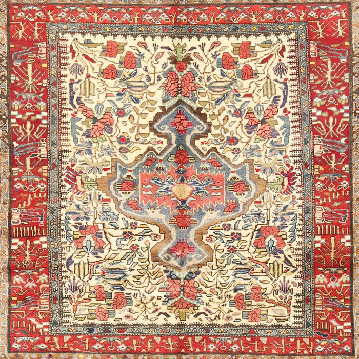 Square Traditional Brown Persian Rug, tr2971