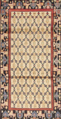 Machine Washable Traditional Sienna Brown Rug, wshtr2972