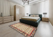 Machine Washable Traditional Sienna Brown Rug in a Bedroom, wshtr2972