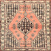 Square Traditional Sienna Brown Persian Rug, tr2973