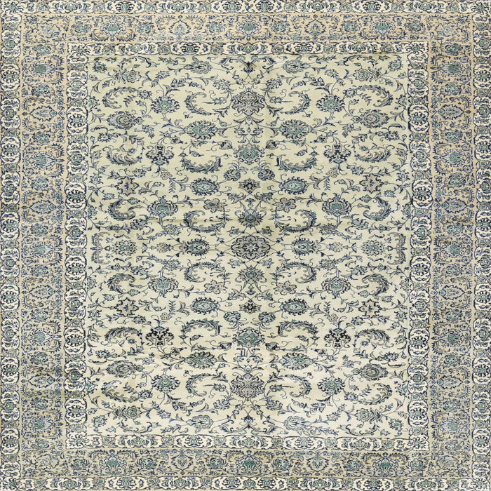 Square Traditional Silver Gray Persian Rug, tr2976