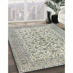 Machine Washable Traditional Silver Gray Rug in a Family Room, wshtr2976