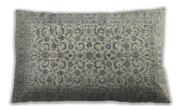 Traditional Classic Rectangular Silver Gray Lumbar Throw Pillow, 13 inch by 19 inch, lbtr2976