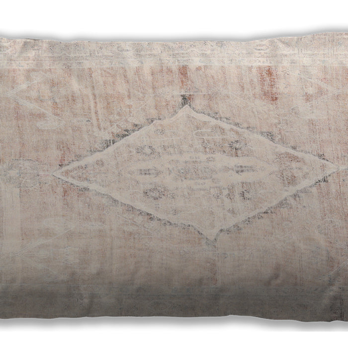 Traditional Classic Rectangular Desert Sand Beige Lumbar Throw Pillow, 13 inch by 19 inch, lbtr2979