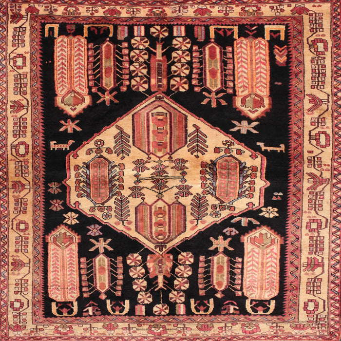 Square Traditional Mango Orange Persian Rug, tr297