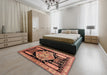 Traditional Mango Orange Persian Rug in a Bedroom, tr297