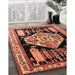 Machine Washable Traditional Mango Orange Rug in a Family Room, wshtr297