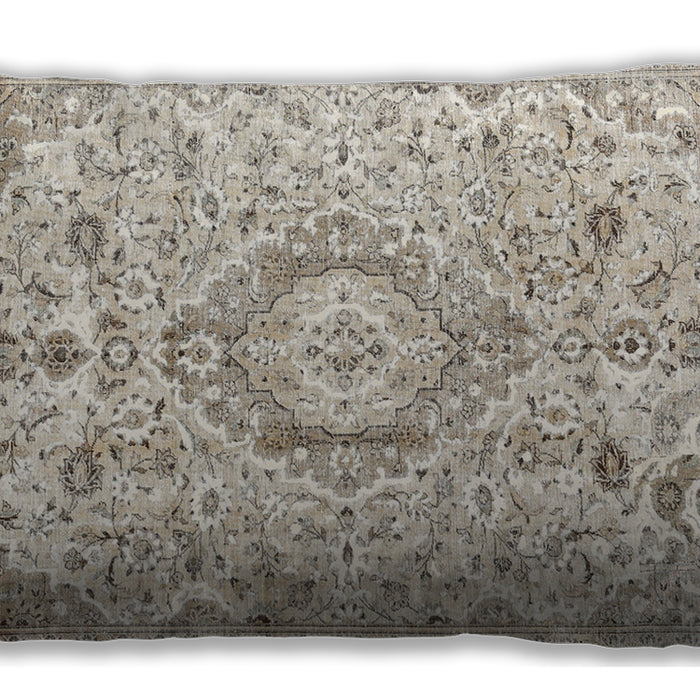 Traditional Classic Rectangular Camel Brown Lumbar Throw Pillow, 13 inch by 19 inch, lbtr2981