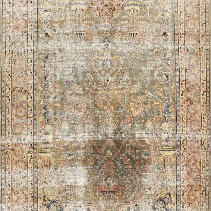 Machine Washable Traditional Dark Almond Brown Rug, wshtr2982