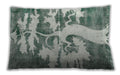 Traditional Classic Rectangular Dull-Sea Green Lumbar Throw Pillow, 13 inch by 19 inch, lbtr2983