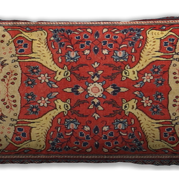 Traditional Classic Rectangular Peru Brown Lumbar Throw Pillow, 13 inch by 19 inch, lbtr2984