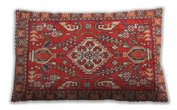 Traditional Classic Rectangular Sunrise Orange Lumbar Throw Pillow, 13 inch by 19 inch, lbtr2985