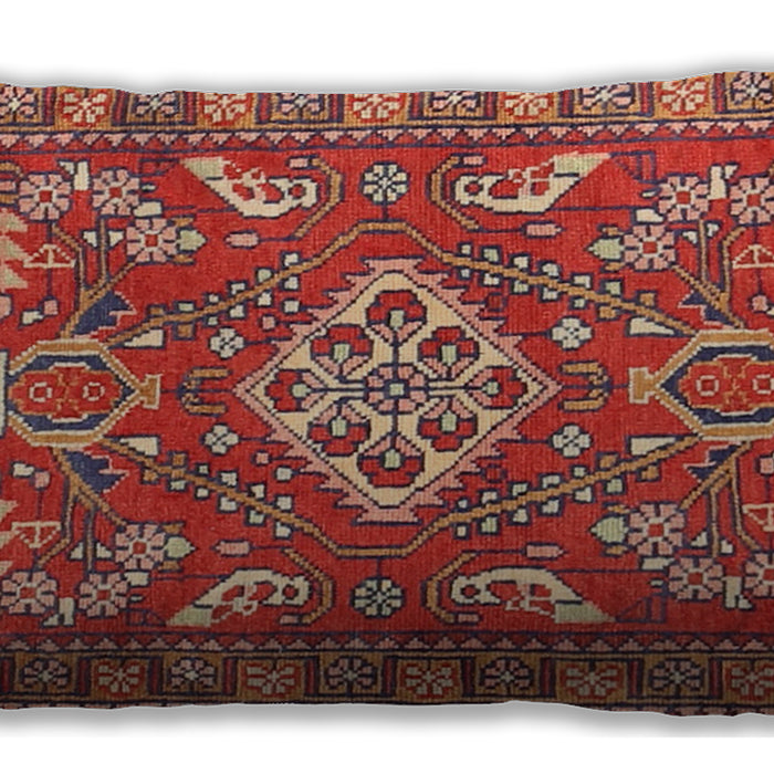 Traditional Classic Rectangular Sunrise Orange Lumbar Throw Pillow, 13 inch by 19 inch, lbtr2985