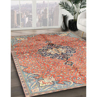 Traditional Light French Beige Brown Persian Rug, tr2987