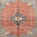 Square Traditional Light French Beige Brown Persian Rug, tr2987