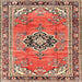 Square Traditional Light Copper Gold Persian Rug, tr2988