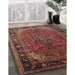 Traditional Saffron Red Persian Rug in Family Room, tr298