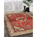 Traditional Sand Brown Persian Rug in Family Room, tr2990