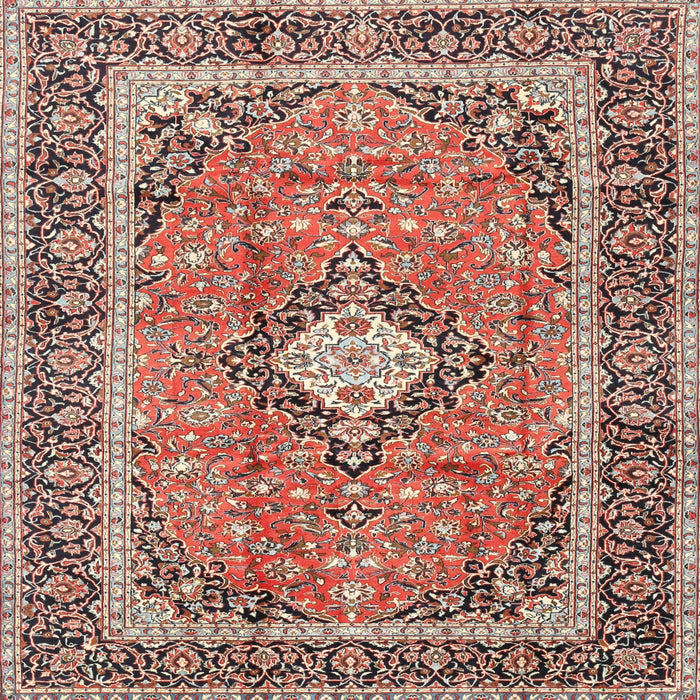 Square Traditional Brown Red Persian Rug, tr2992