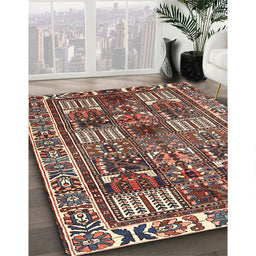 Traditional Light French Beige Brown Persian Rug in Family Room, tr2994