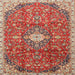 Square Traditional Red Medallion Rug, tr2995